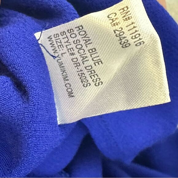 Yumi Kim So Social Royal Blue Sleeveless Midi Tulip Dress | Size L - Picture 12 of 12